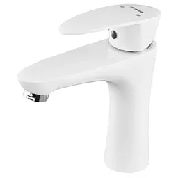 Змішувач для умивальника Plamix Cezar-001 white PM0732, Білий