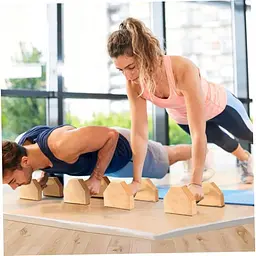 Паралетси, упори для віджимання дерев'яні Wood Gym Push Up NE-WD-20 з бука 20 см 2 шт - мініатюра 4