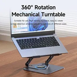 Підставка для ноутбука Hagibis Aluminium Ajustable Laptop Stand Grey (NBS04) [162341] - мініатюра 6