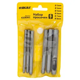 Пробійник Sigma 6шт 3-8мм (4328361) - мініатюра 3