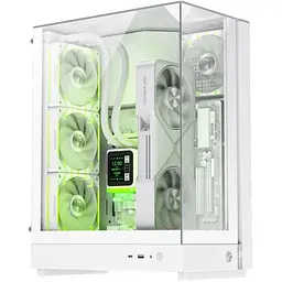 Корпус GameMax T20, білий, без БЖ (формат SFX-L), Mid Tower, для MicroATX / Mini-ITX, 1xType-C / 1xUSB 3.0, макс. CPU - 160 мм /