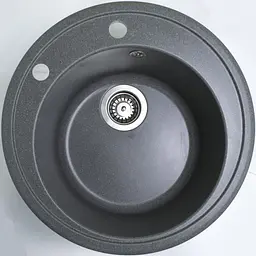 Кухонна мийка Adamant SUN сіра d 510x200 мм, без крила d 51 - мініатюра 2