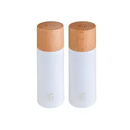 Набір для солі та перцю Bergner Naturally 2 предмета (BG-48518-WH)