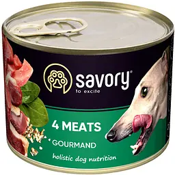 Вологий корм Savory для дорослих собак усіх порід з чотирма видами м'яса 200 г