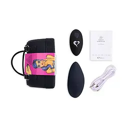 Вібратор в трусики FeelzToys Panty Vibrator Black з пультом ДК, 6 режимів роботи, сумочка-чохол - мініатюра 6