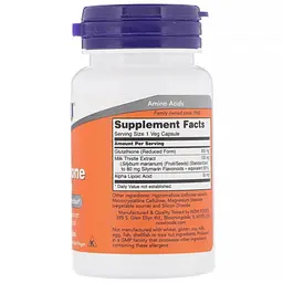 Трави Now Foods Глутатіон, 500 мг, Glutathione, 30 вегетаріанських капсул (NOW-00175) - мініатюра 2
