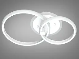 Люстра стельова Diasha 2526/2WH LED 3color біла 2 кільця пульт - мініатюра 4
