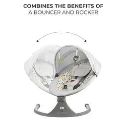 Крісло-гойдалка Kinderkraft Lumi 2 Light Grey (KBLUMI02LGR0000) - мініатюра 8
