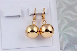 Сережки Xuping Jewelry кульки 2.8 см 13 мм золотисті