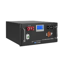 Акумулятор LP LiFePO4 48V (51,2V) - 100 Ah (5120Wh) (Smart BMS 100A) з LCD RM - мініатюра 3