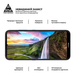 Захисне скло на Nokia 1,4 з олеофобним покриттям, Pro, повне проклеювання, антистатичний і пиловідштовхуючий шар, 9H, самоклеючеся, 2.5D, на весь екран, антистатичний клей, ArmorStandart (ARM58167) - мініатюра 5