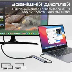 USB-Хаб Promate на 5 портів (linkhub-5x) - мініатюра 4