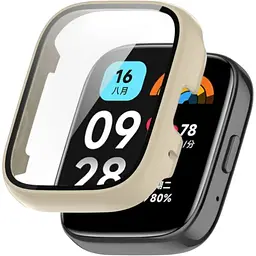 Чохол-накладка DK Пластик Gloss Glass Full Cover для Xiaomi Redmi Watch 3 Active / 3 Lite (ivory)
