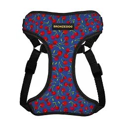 Шлея для собак Bronzedog Sport Вишні M 22х20х2 см синя - мініатюра 2