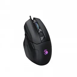 Миша Bloody W70 Max, Stone Black, USB, оптична (сенсор MAX BC3332-A), 100-10000 dpi, RGB підсвічування (5 профілів), 11 кнопок, ніжки X'Glide, 1.8 м - мініатюра 2
