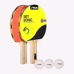 Набір для настільного тенісу Stiga Sonic Hobby 2 Bats 3 Balls (1220-2816-01) - мініатюра 1