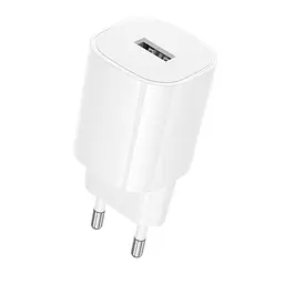 Мережевий зарядний пристрій BOROFONE BA101A Pudding single port charger (EU) Білий