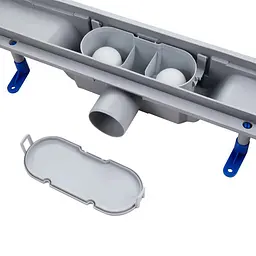 Трап Qtap Dry Tile304-600 лінійний із сухим затвором під плитку 600 мм - мініатюра 4