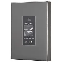 Простирадло на резинці Ardesto Mix & Match Premium сатин 160х200+30 см сіре (ART1620FSY) - мініатюра 7