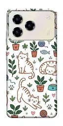 TPU чохол Demsky Cats pattern для ZTE Blade A76