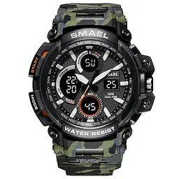 Наручний годинник чоловічий Smael 1708 Camo Green (15171)