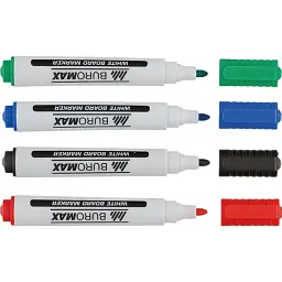 Набір маркерів Buromax JOBMAX Board, SET*4шт+губка (BM.8800-84) - мініатюра 3