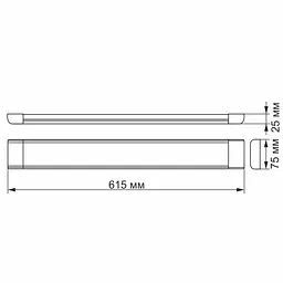 Світильник лінійний Videx LED 27W 0.6М 5000K білий (VL-BN-27065) - мініатюра 3