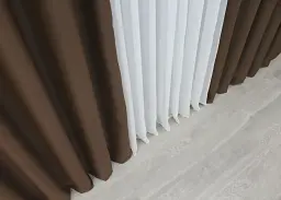 Комплект штор VR-Textil Midnight блекаут 2 шт 150x290 см коричневий (1677ш) - мініатюра 3