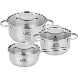 Набір каструль Gipfel Azalea з кришками 3 предмети (51061)  