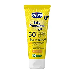 Уцінка. Крем сонцезахисний Chicco Baby Moments Sun SPF 50+ 75 мл (12725.00)