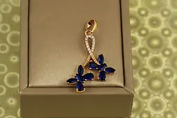 Кулон Xuping Jewelry Вихор бажань із синім каменем 3 см золотистий