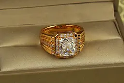 Кільце Xuping Jewelry Аура Базиліку р 21 золотисте