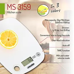 Ваги кухонні Mesko MS 3159 до 5 кг - мініатюра 8