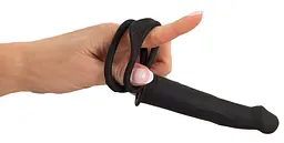 Насадка на пеніс Black Velvets RC Double Fucker 13.1 см (чорний) - мініатюра 16
