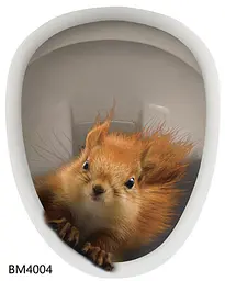 Наклейка 3D UKC у туалет Білка