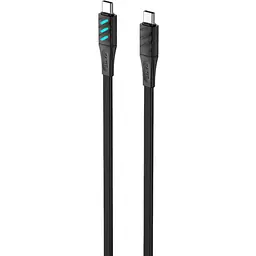 Кабель Havit HV-CB6254 PD60W 3A з LED індикатором USB-C to USB-C 1 м чорний (HV-CB6254 black) - мініатюра 3