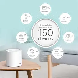 Точка доступу Wi-Fi TP-Link DECO X60 2PK AX3000 1xGE LAN 1xGE WAN MU-MIMO OFDMA MESH (DECO-X60-2-PACK) - мініатюра 4