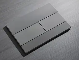 Панель змиву Koer KT-0603-07 240x160x10mm пластикова, кнопка лінійна KR5321, Графит - мініатюра 2