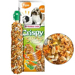 Ласощі колосок для гризунів Versele-Laga Crispy Sticks Carrot&Parsley Верселе-Лага Морква і петрушка (2 шт) 110 г (620601)