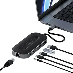 Адаптер Satechi USB4 Multiport Adapter with with 2.5G Ethernet Space Gray (ST-U4MGEM) - мініатюра 4