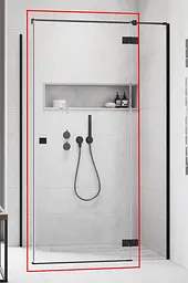 Душові двері Radaway Essenza New Black KDJ 90x200 скло прозоре, ліві (1385044-54-01L)