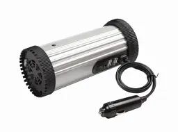 Автомобільний інвертор 150 Вт, EnerGenie, Silver/Black, 2xUSB (5V/2.1A), вхідна напруга 10-16 VDC (вилка для автомобільного прикурювача), металевий корпус (EG-PWC150-01)
