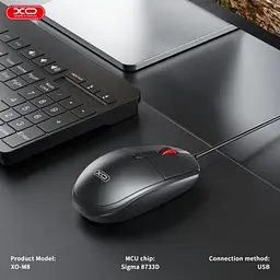 Комп'ютерна мишка XO M8 YunXiao Wired Mouse Чорна - мініатюра 6