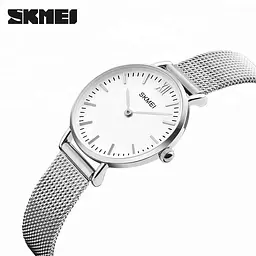 Жіночий ультратонкий годинник Skmei 1185 (Сріблястий) - мініатюра 3