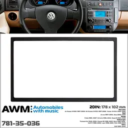 Перехідна рамка для автомобілів Volkswagen, Skoda, Seat, Mercedes-Benz AWM 781-35-036 - мініатюра 3