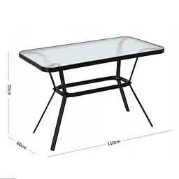Стіл садовий Garden Line Fenix black 110 x 60 x 70 см - мініатюра 4