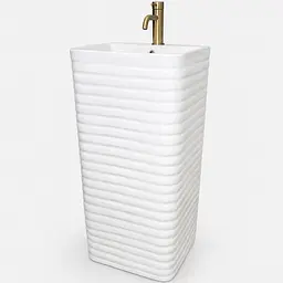 Умивальник VBI Marconia підлоговий 41x41 см white VBI-019034 - мініатюра 3