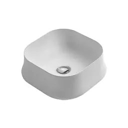 Умивальник Simas Sharp 42 см квадратний Glossy white Білий SH06