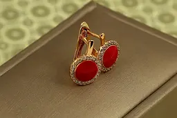 Серьги Xuping Jewelry Свет дороги 1,5 см золотистые - миниатюра 2