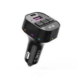 ФМ-модулятор XO BCC17 Smart Bluetooth MP3 A+C Dual Port PD30W Чорний
